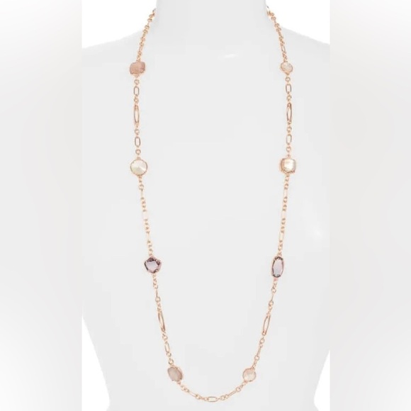 Kendra Scott Natalia Rose Gold Necklace - Picture 1 of 11